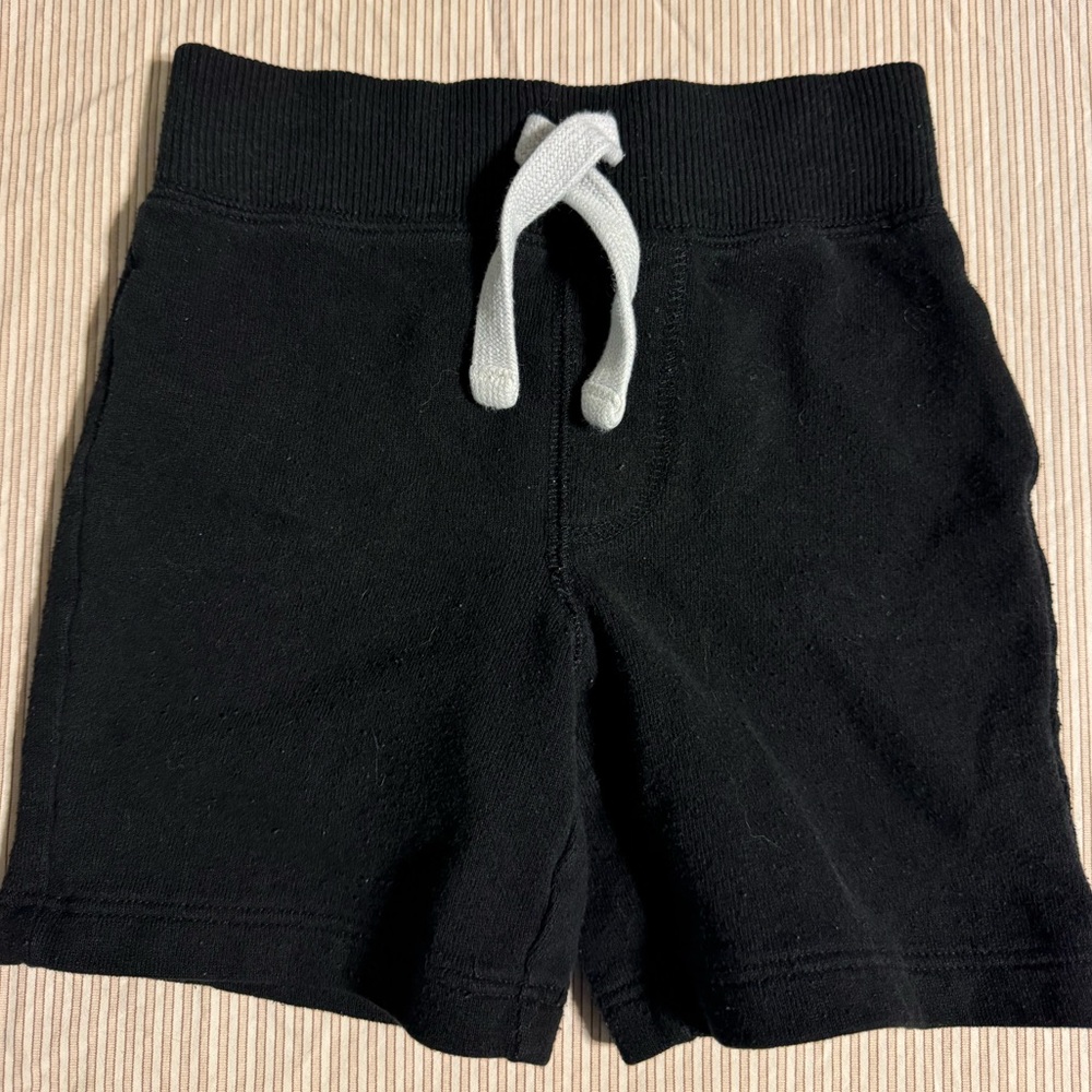 Old Navy Kids Black Shorts with Light Gray Drawstring